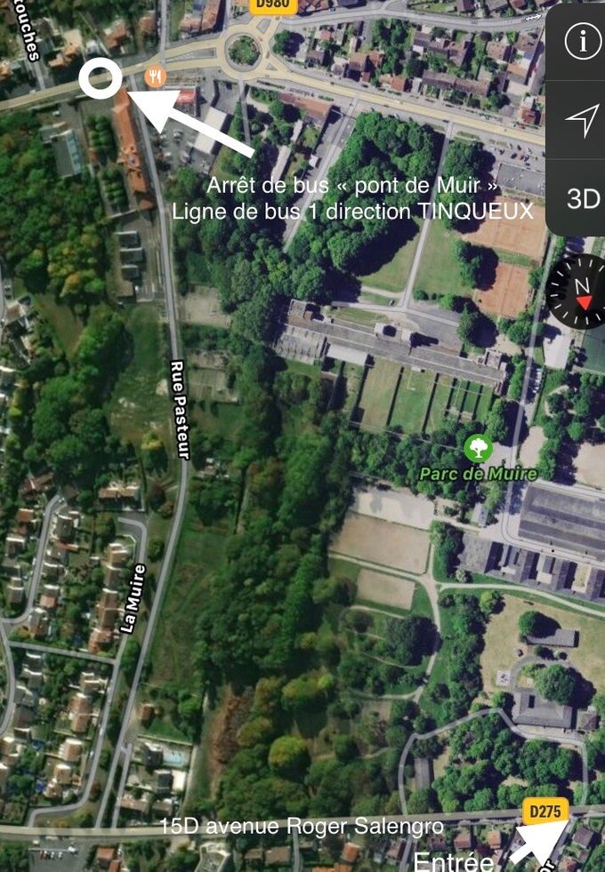Bus Ligne 1 vers TINQUEUX  - arrêt pont de Muire